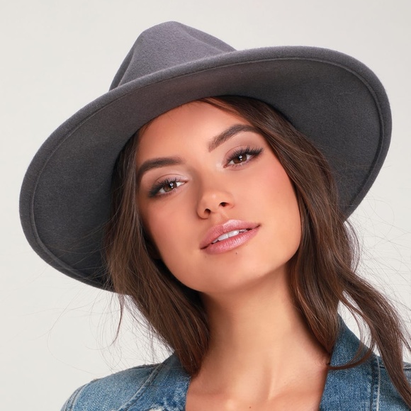 LULU\'S NWOT Springsteen Grey Wool Hat main image 2